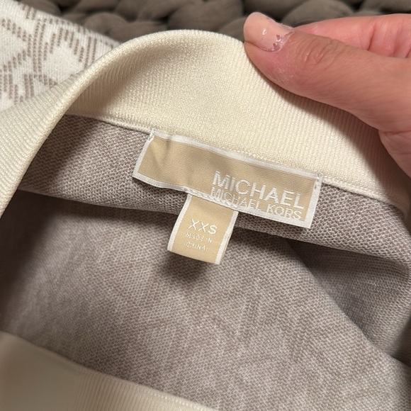 Michael Kors Logo Jacquard Short-Sleeve Sweater and Skirt set - Picture 4 of 6